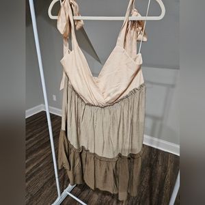 Bohemian Neutral Baby doll style 2x FASHION NOVA CURVE